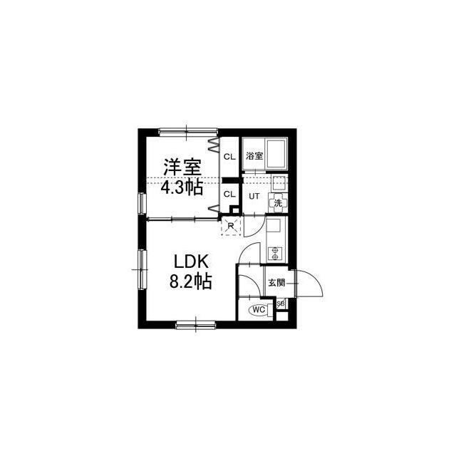 LOTUS梅屋敷(1LDK/2階)の間取り写真