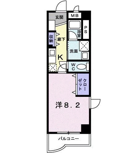 アクアメゾン(1K/3階)の間取り写真