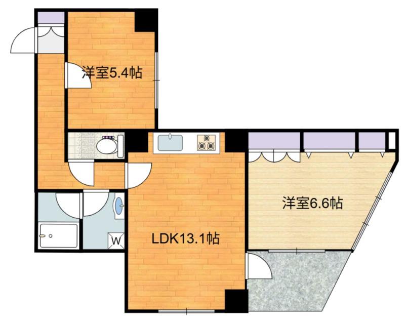 スプルスつつじヶ丘(2LDK/8階)の間取り写真