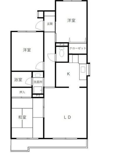 第2有第マンション(3LDK/3階)の間取り写真