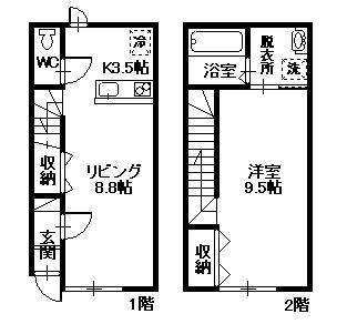 CLAIREX(1LDK/1階)の間取り写真