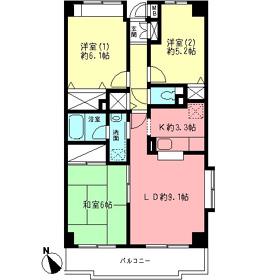 リヴェール湘南(3LDK/2階)の間取り写真
