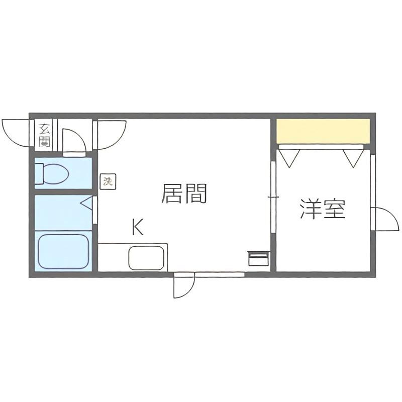 アークコート豊平II(1LDK/3階)の間取り写真