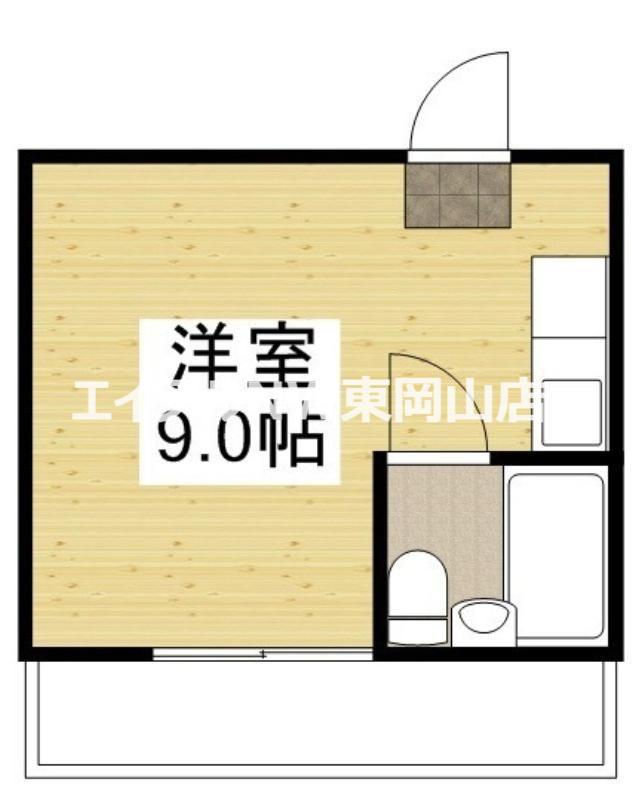 SK西川原(ワンルーム/2階)の間取り写真