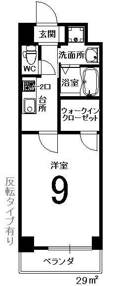 PATINA太秦天神川(1K/4階)の間取り写真