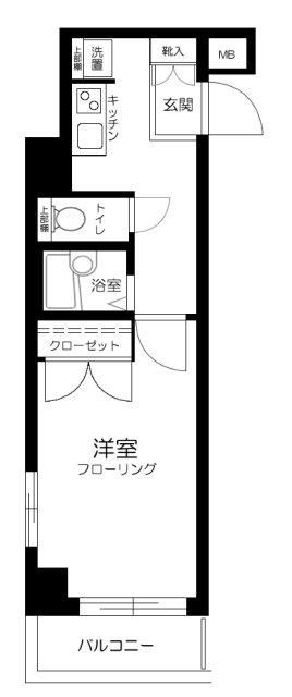 フェニックス三軒茶屋(1K/4階)の間取り写真