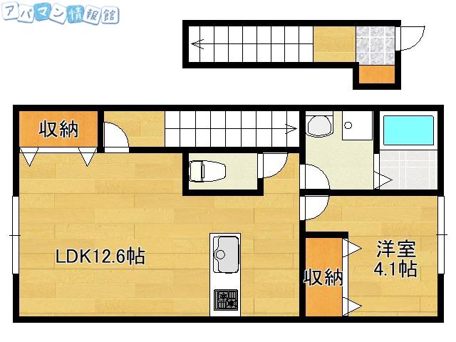 MAISON DE RICH(1LDK/2階)の間取り写真