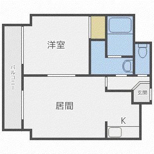 ラヴィ福住(1LDK/4階)の間取り写真