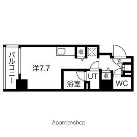 クラリッサ横浜ノワール(ワンルーム/2階)の間取り写真