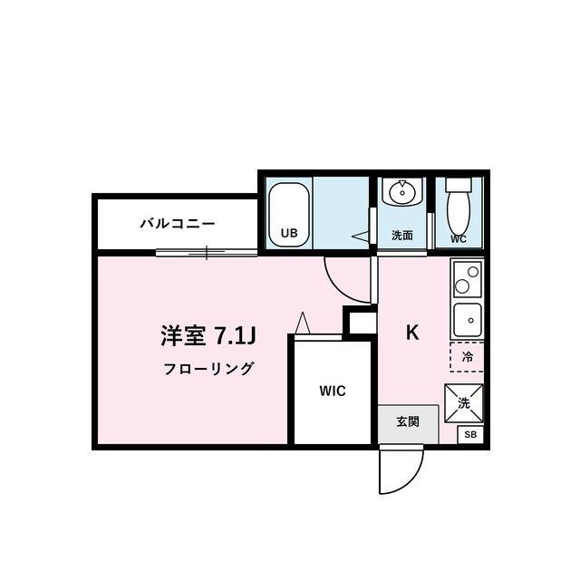 キャメル与野本町IV 1(1K/1階)の間取り写真