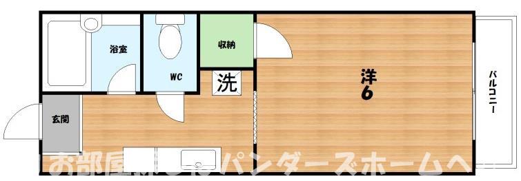 クレッセント(1K/1階)の間取り写真