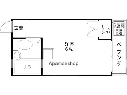 キャピタル古市(ワンルーム/4階)の間取り写真