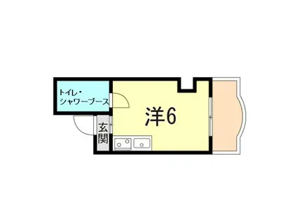 エクラ諏訪山(ワンルーム/3階)の間取り写真