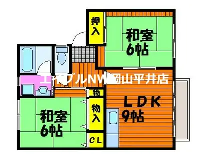 ファミーユ(2LDK/1階)の間取り写真