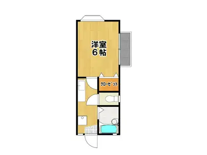 イルマーレ(1K/1階)の間取り写真