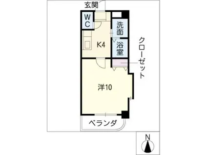 ラフォーレTSUCHIHARA(1K/3階)の間取り写真
