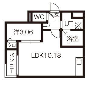 JACK INOMORI I(1LDK/3階)の間取り写真