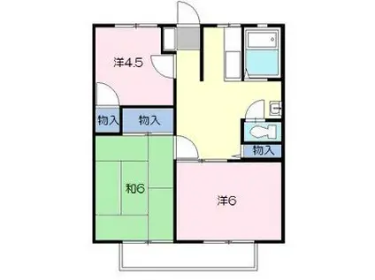 菊地ハイツA(3DK/1階)の間取り写真