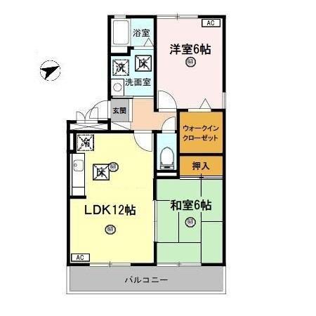 ファースト西浜(2LDK/1階)の間取り写真