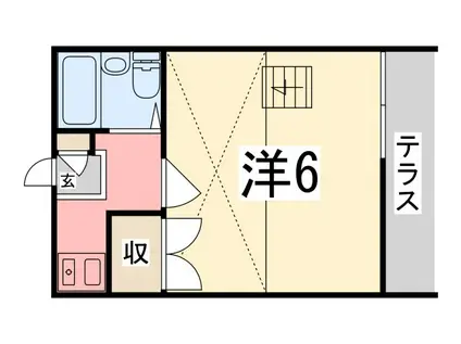 コスモス(1K/1階)の間取り写真