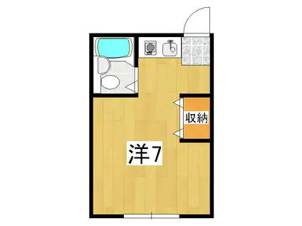 リバーサイド四ノ宮(ワンルーム/1階)の間取り写真