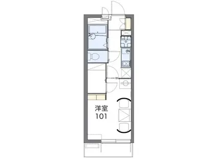 レオパレスカナ(1K/1階)の間取り写真