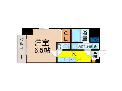 ACTY 白鳥(1K/3階)の間取り写真