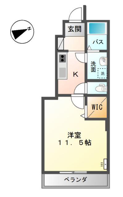 アント・クラント(1K/1階)の間取り写真
