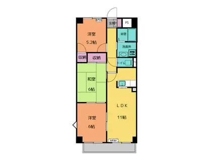 DORF GLORIA(3LDK/5階)の間取り写真