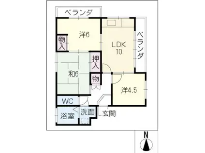 KIDOHAITSU2(3LDK/2階)の間取り写真