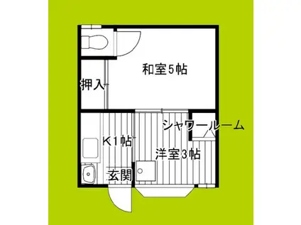 阿倍野元町6戸建(2K/1階)の間取り写真