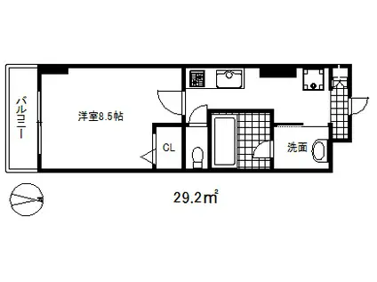シティスパイア神戸元町1(1K/13階)の間取り写真