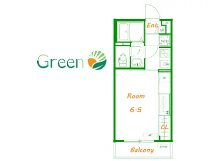 リブリ・サザン茅ヶ崎(1K/1階)の間取り写真