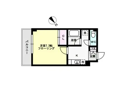 エストゥディオ平尾(1K/7階)の間取り写真