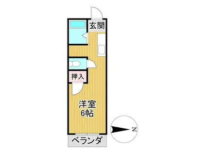 ヴィラ210(1K/2階)の間取り写真