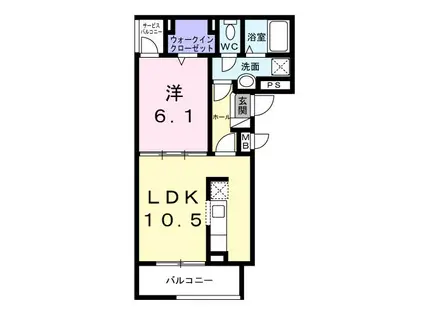 アプリコットIV(1LDK/3階)の間取り写真