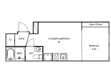 BLUE PALETTE池上(1LDK/1階)の間取り写真