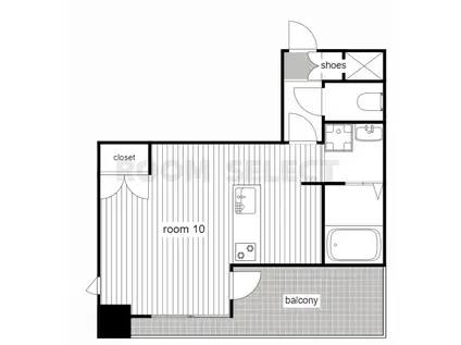 ランドハウス浄心(1K/3階)の間取り写真