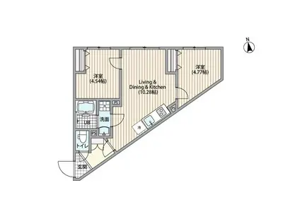 エルファーロ笹塚III(2LDK/3階)の間取り写真