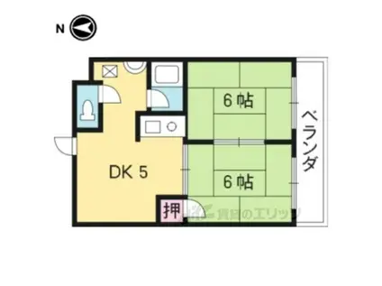 グレース16(2DK/3階)の間取り写真