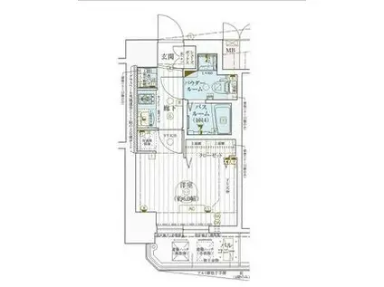 エステムコート神戸ハーバーランド前6ピクシス(1K/5階)の間取り写真