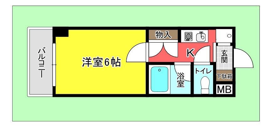 メゾン岩滝(1K/5階)の間取り写真
