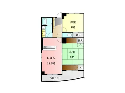 C・POND 223(2LDK/2階)の間取り写真