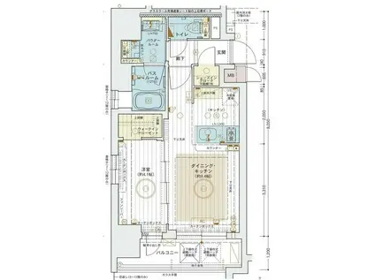 エステムコート新神戸2駅前山手(1DK/7階)の間取り写真
