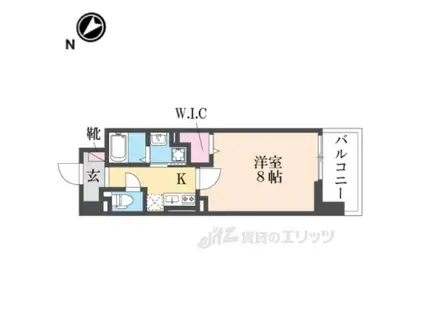 クラシェス尼崎(1K/3階)の間取り写真