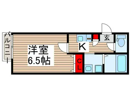 リベルテ大和田(1K/1階)の間取り写真