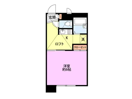 シャルマン(1K/2階)の間取り写真