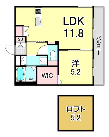 MICA ELENO苦楽園(1LDK/3階)の間取り写真