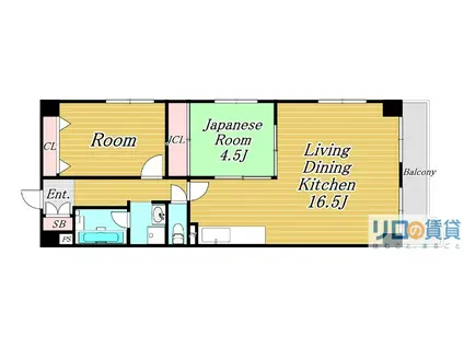 新大阪南愛ビル(2LDK/6階)の間取り写真