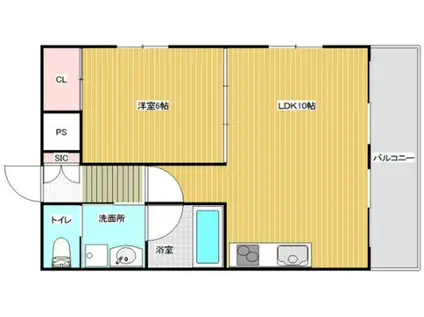 R-COURT泉(1LDK/2階)の間取り写真
